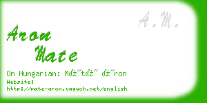 aron mate business card